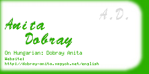 anita dobray business card